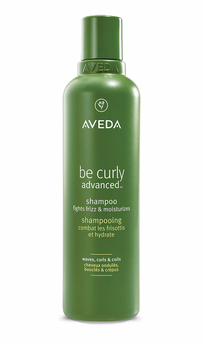 Aveda Be Curly Advanced shampoo, fights frizz and moisturizes